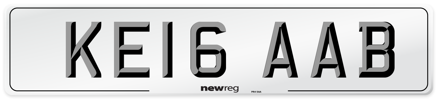KE16 AAB Number Plate from New Reg